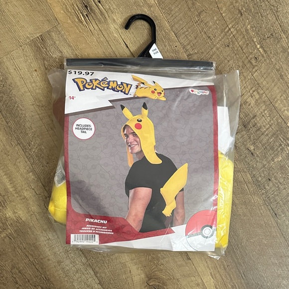 Pokemon Pikachu Kids Costume with Ears - Yellow and Black - Picture 1 of 2